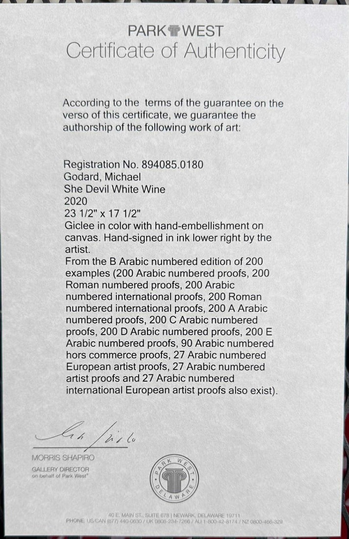 Michael Godard She Devil White Wine - 3