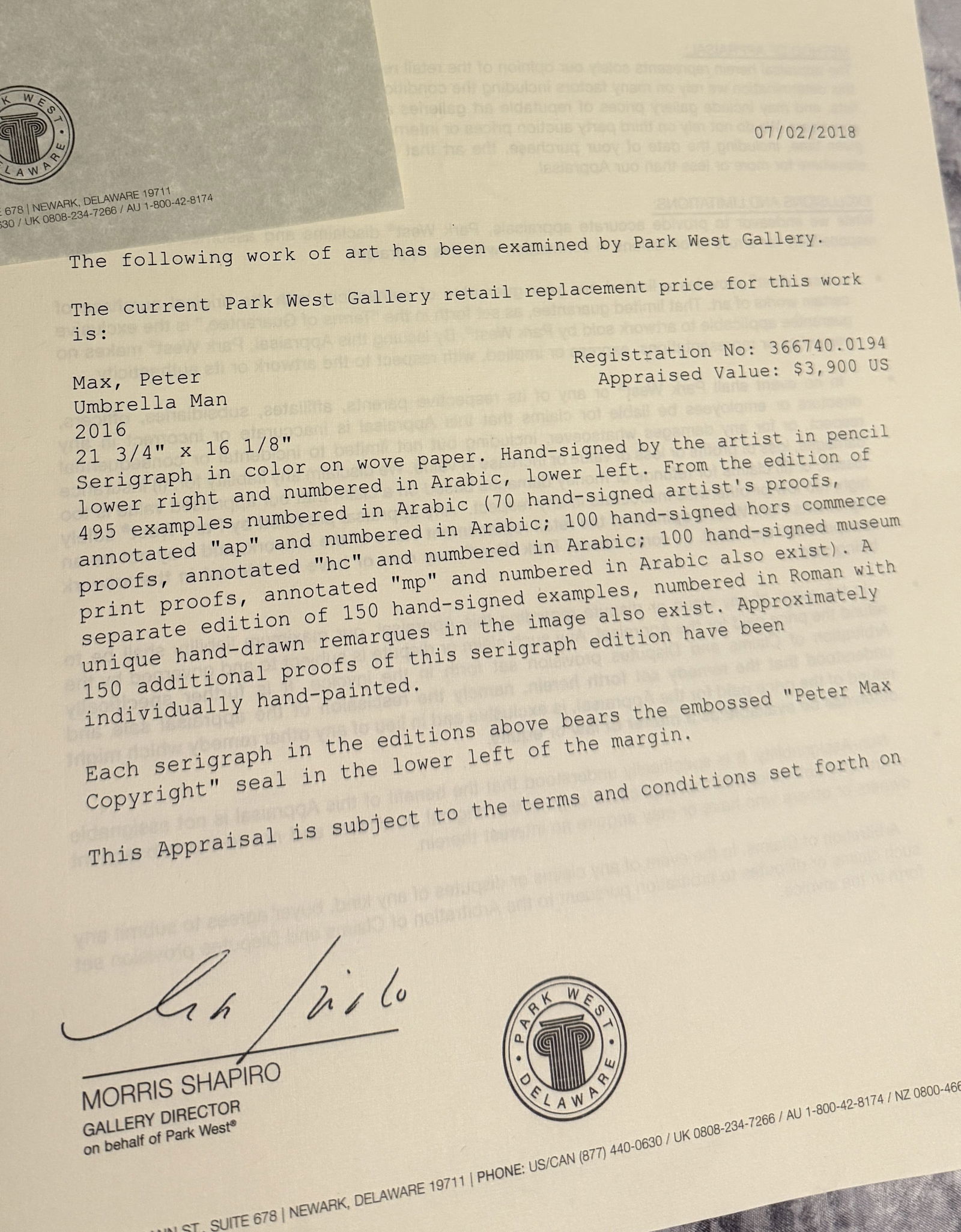 Peter Max Umbrella Man - 3