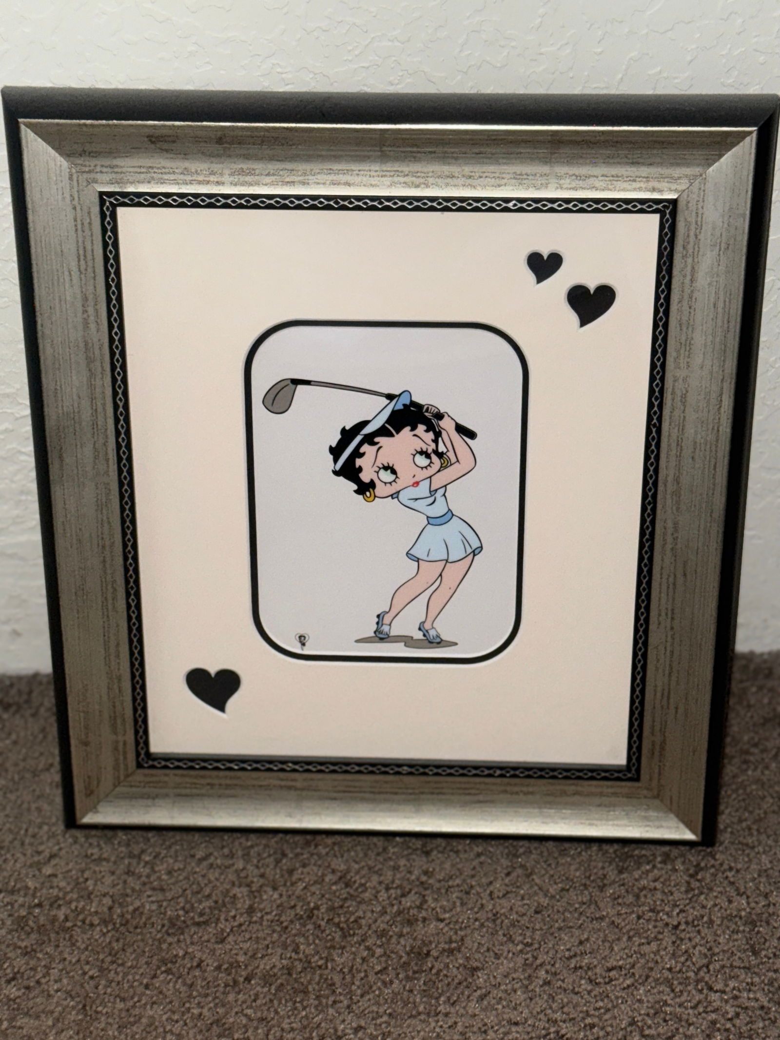 King Features Inc Betty Boop: Golf Mini: King Features, Inc. "Betty Boop: Golf Mini" 2004 8" x 6" image size Sericel. Gallery framed, COA, Appraisal.
