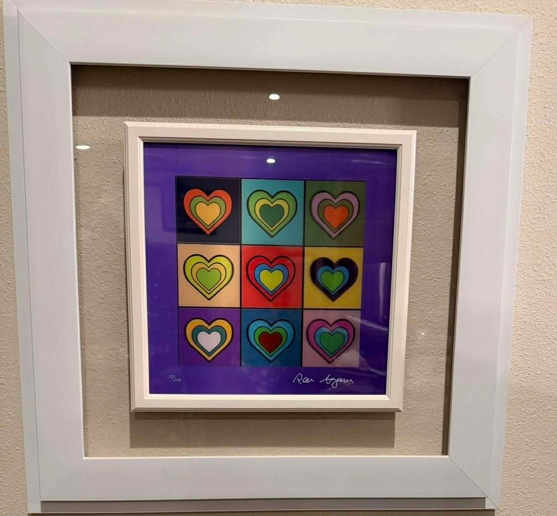 Ron Agam To Love is to Live: Ron Agam "To Love is to Live" 2018 14" x 14" image size Holographic and lenticular multiple in the fourth dimension. Hand-signed in pigment lower right by the artist. Gallery framed, COA, CMK