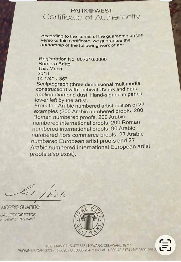 Romero Britto This Much - 2