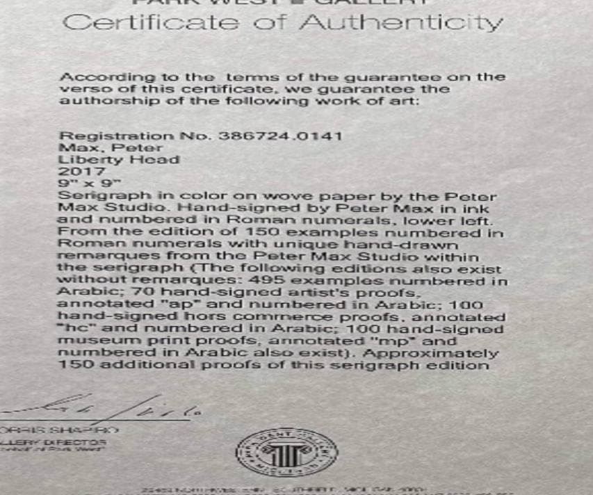 Peter Max Liberty Head - 3