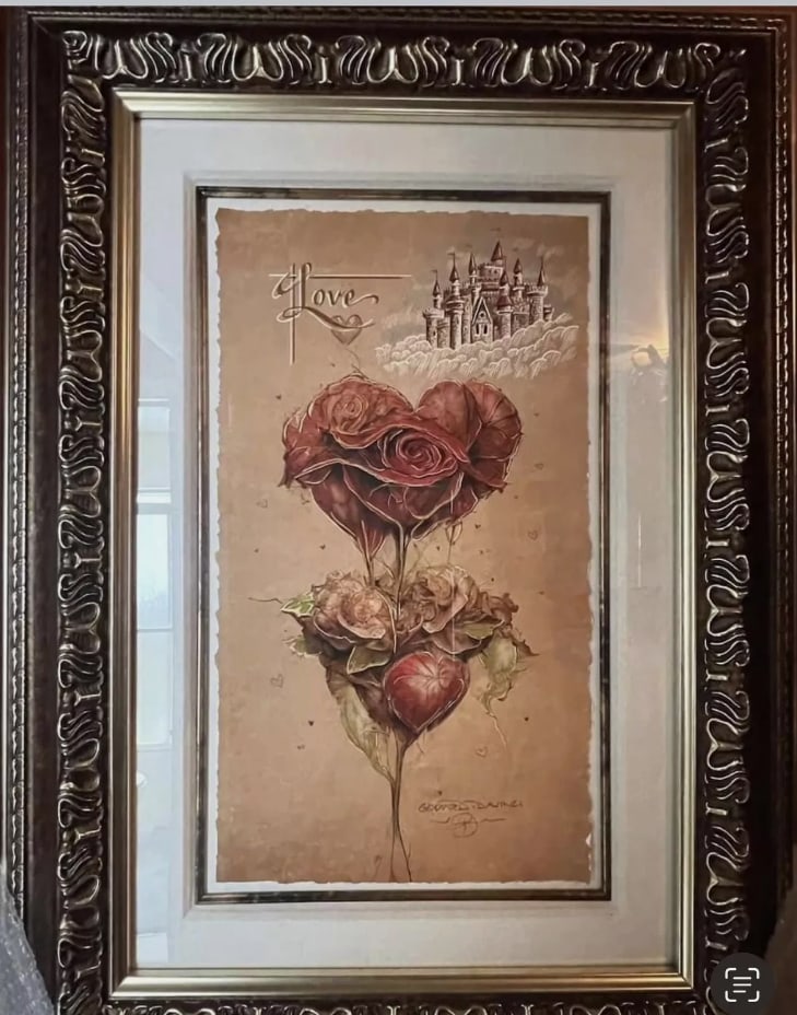 Love: Michael Godard, "Love" Da Vinci Suite, 2023, 11 3/4" x 21" (Image size) Mixed media on paper hand signed by the artist.Unique