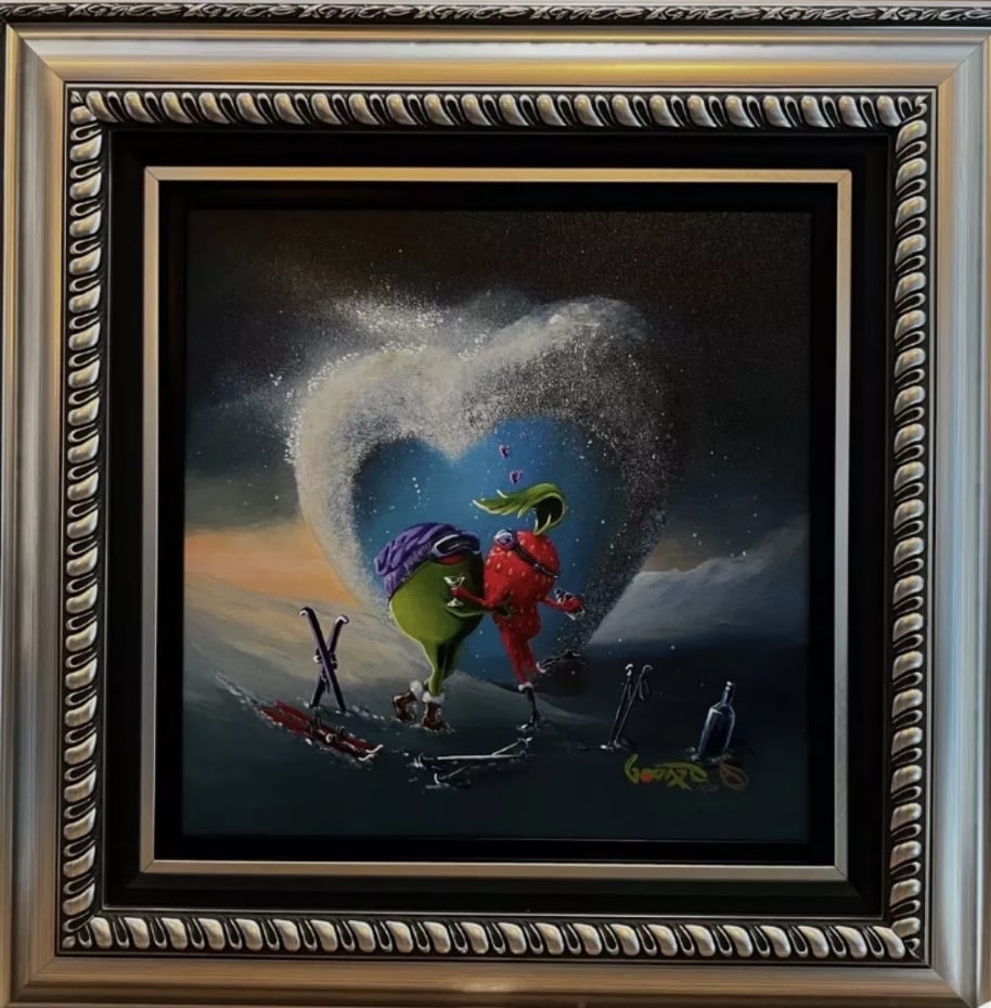 Snow Dance: Michael Godard, "Snow Dance" 2023, 18"x 18" (Image size) Giclee in color with hand embellished by the artist.Hand-signed by the artist. COA