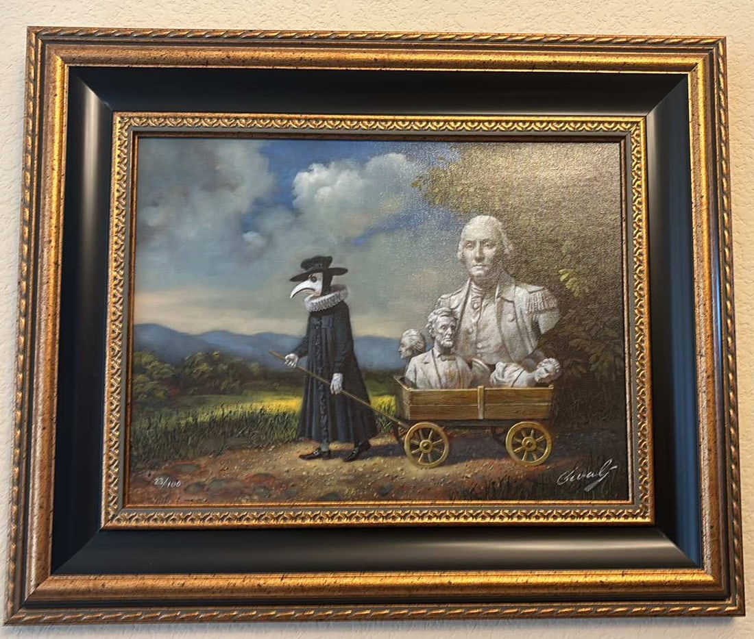 Call the Dr: Michael Cheval "Call the Dr" 2020 12"x16" (Image size) Limited Edition Giclee on Canvas, COA Gallery Framed