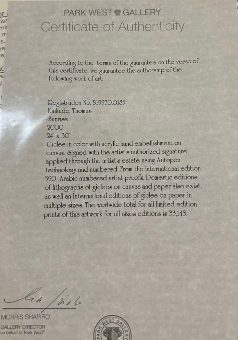 Thomas Kinkade Sunrise - 3