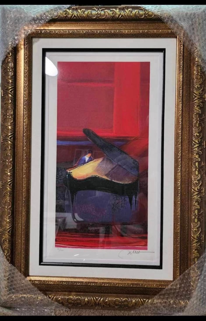 Nocturnes: Emile Bellet, "Nocturnes" 2008 20 1/4" x 10" image size Lithograph in color on wove paper. Signed in pencil lower right and numbered. From the regular numbered edition of 450 Gallery framed COA,