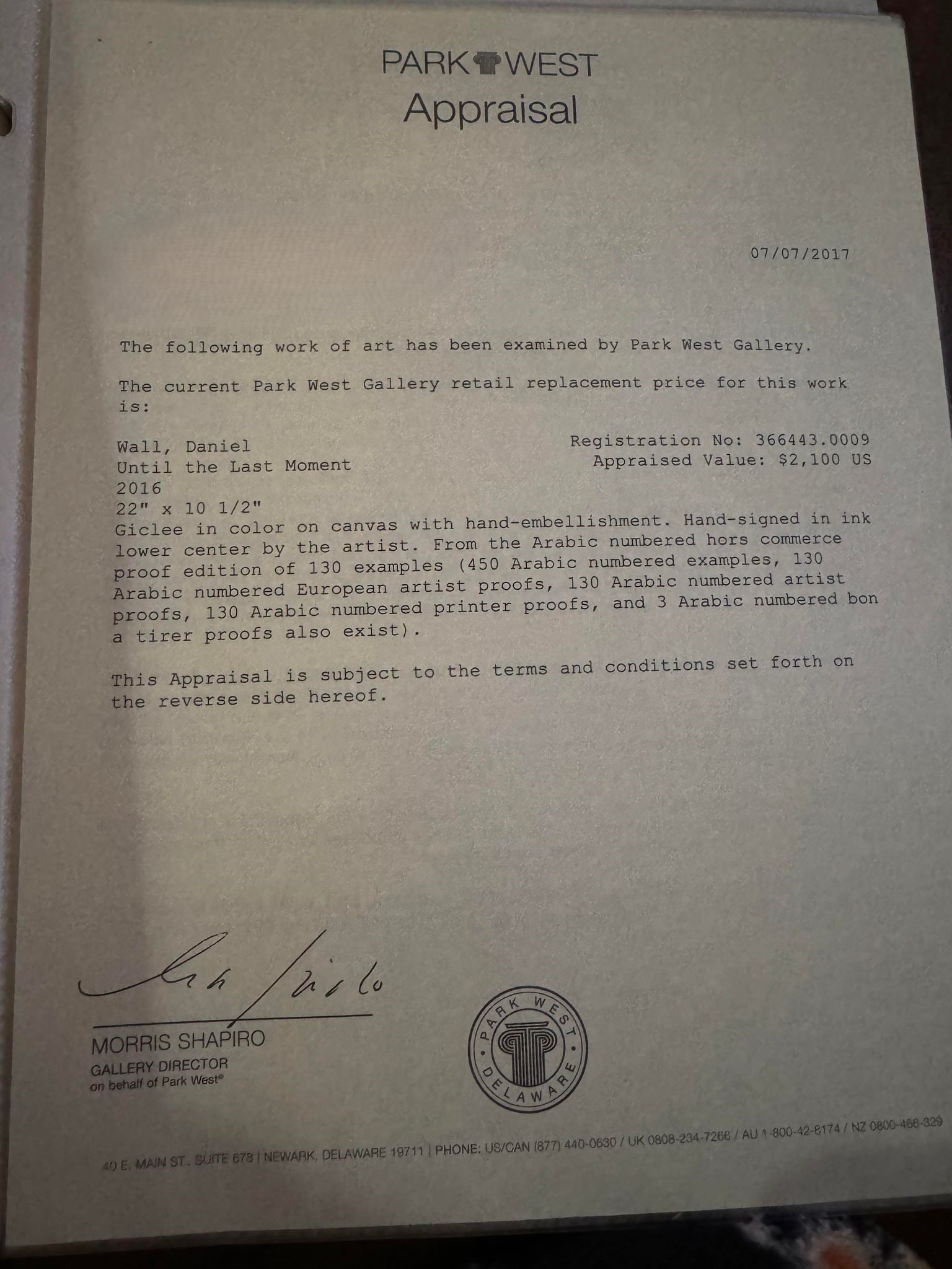 Daniel Wall Until the Last Moment - 3