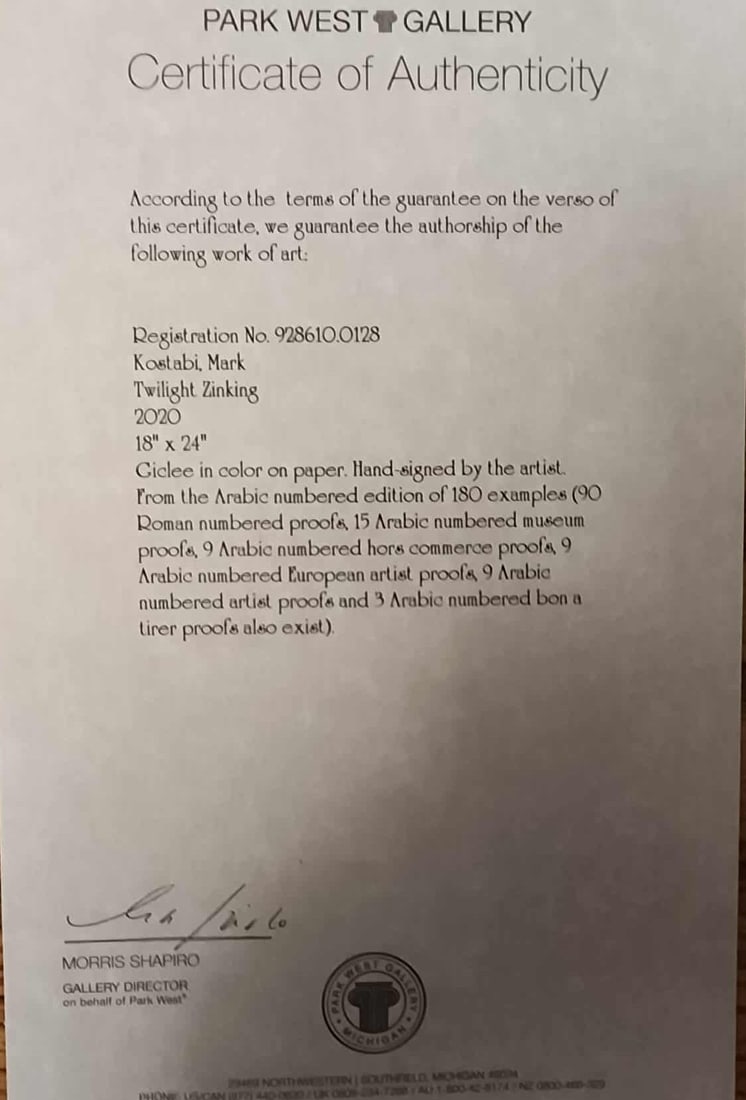 Mark Kostabi Twilight Zinking - 2