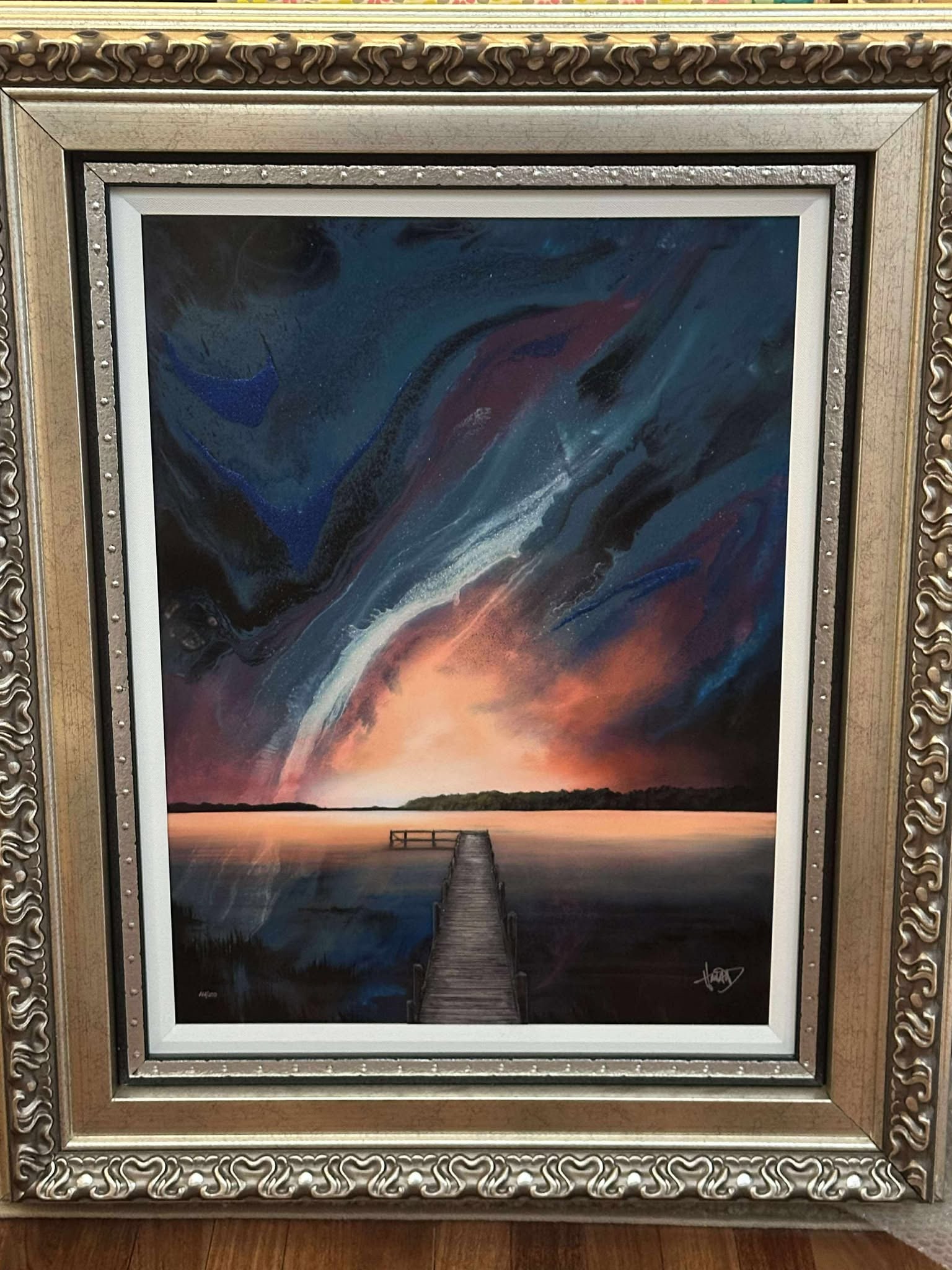 Ashton Howard Bayou Nights: Ashton Howard "Bayou Nights" 2021 24" x 18" image size Sculptograph (three dimensional multimedia construction) with archival UV ink and hand embellishments. Hand-signed by the artist. Gallery framed,