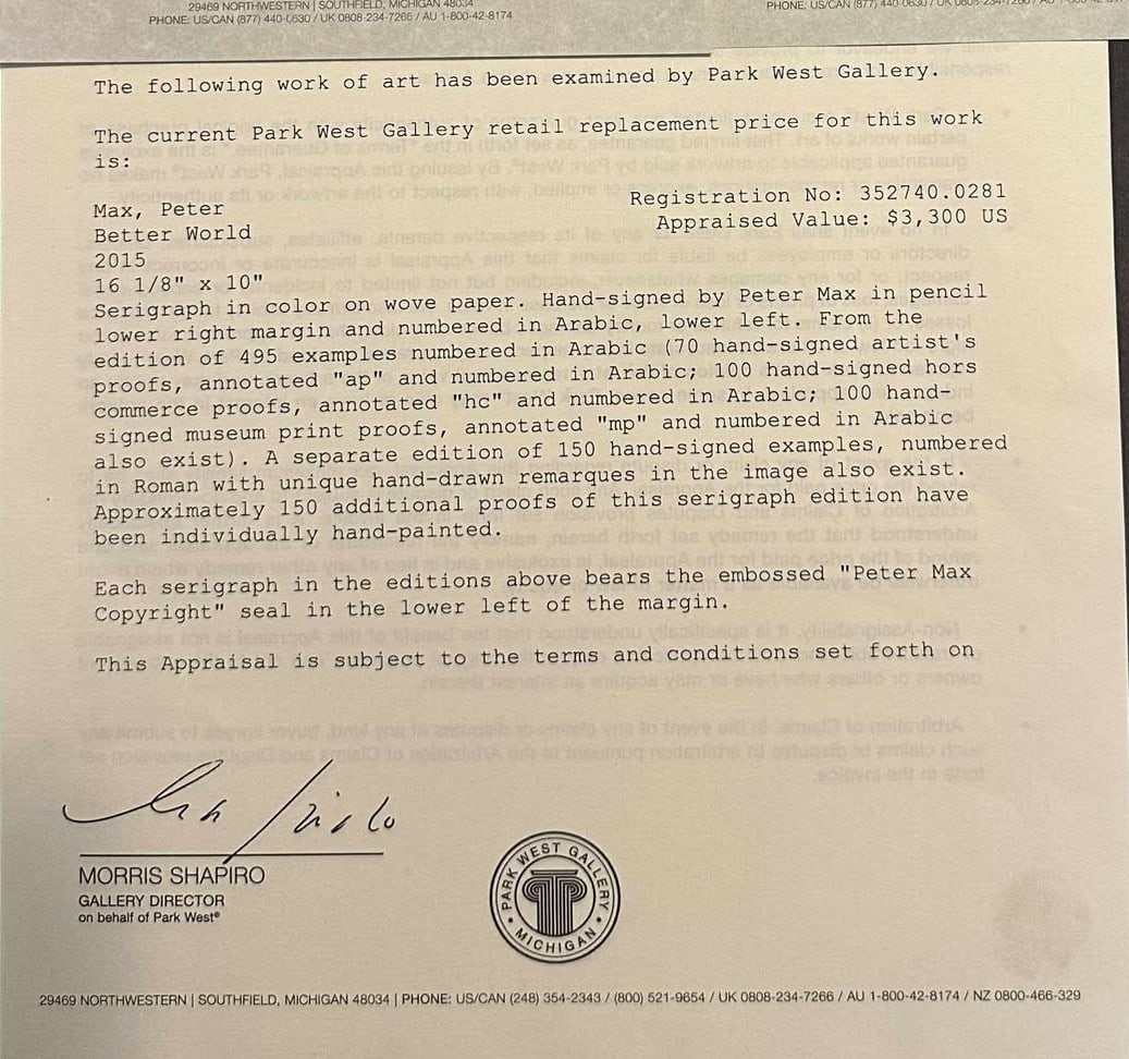 Peter Max Better World - 3