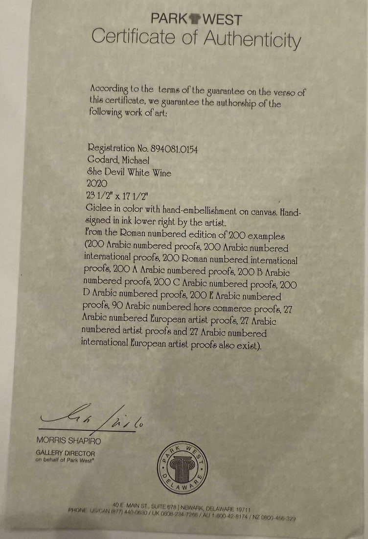 Michael Godard She Devil White Wine - 3