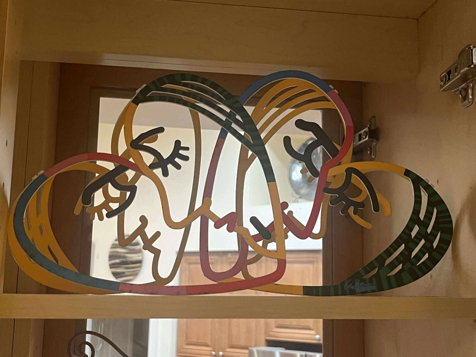 David Gersten Face to Face: David Gerstein (Face to Face) Image Size 8 1/2 x 7 1/2, metal sculpture. COA.RMS