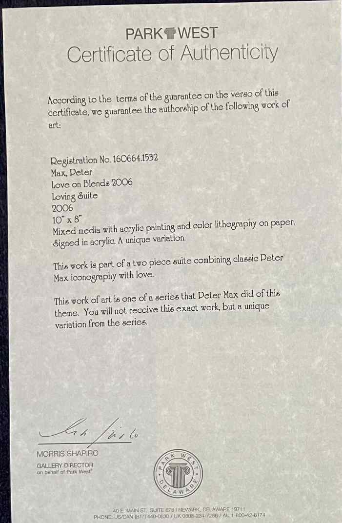 Peter Max Love on Blends 2006 - 2