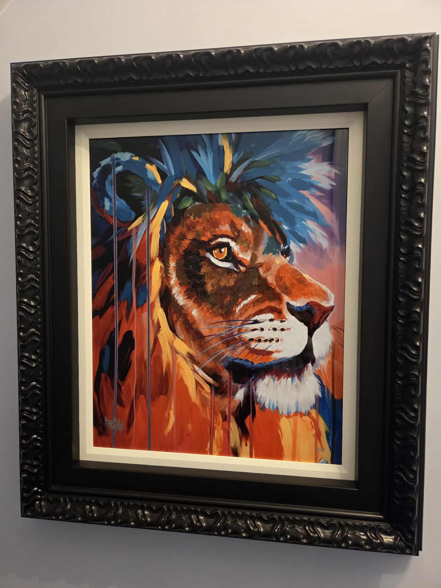 Christian Masot Restful Gaze: Christian Masot "Restful Gaze" 2023 20" x 16" image size Dye sublimationon aluminum. Hand-signed by the artist. Gallery framed, COA, Appraisla. JP