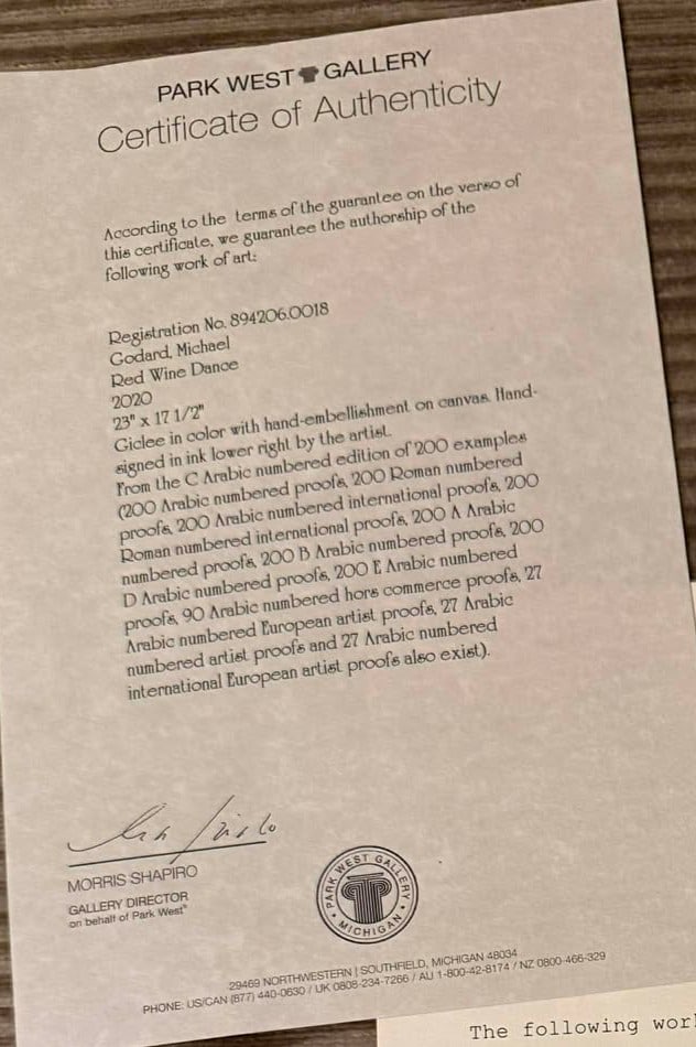 Michael Godard Red Wine Dance - 2