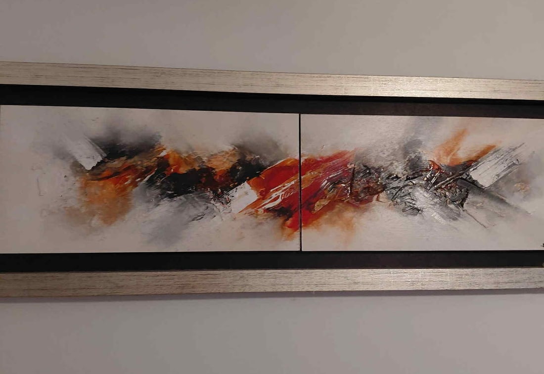 Bjorn Original on Wood: Bjorn Original on wood. No paperwork 59" x 19 1/2" framed.