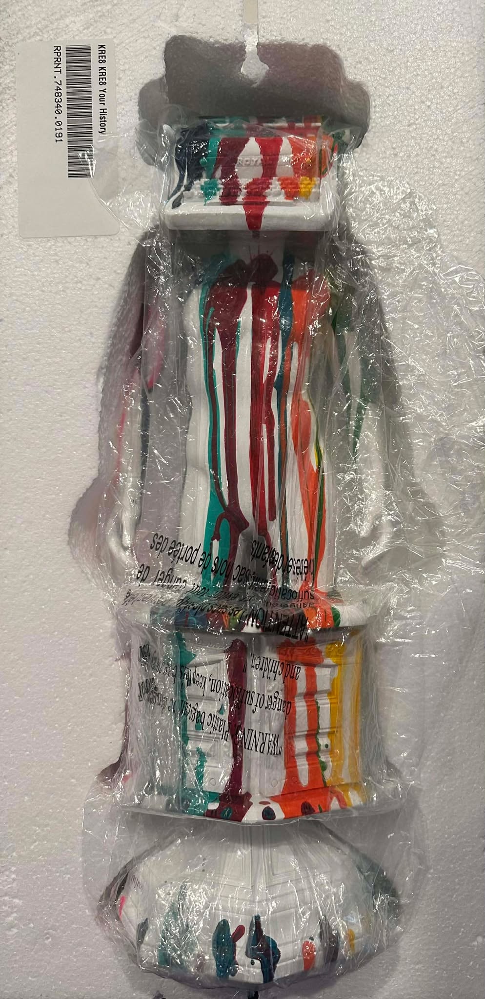 Kre8 Kre8 Your History Sculpture: Kre8 "Kre8 Your History" 21" x 9" x 9" Hand painted sculpture, handcrafted in resin. Hand-signed in pigment by the artist. CH