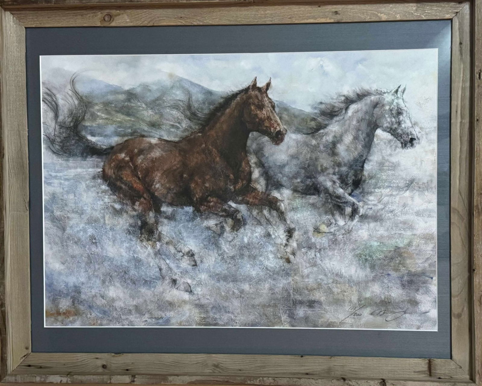 Gray Benfield: Gray Benfield Giclee on paper. 17" x 25" framed