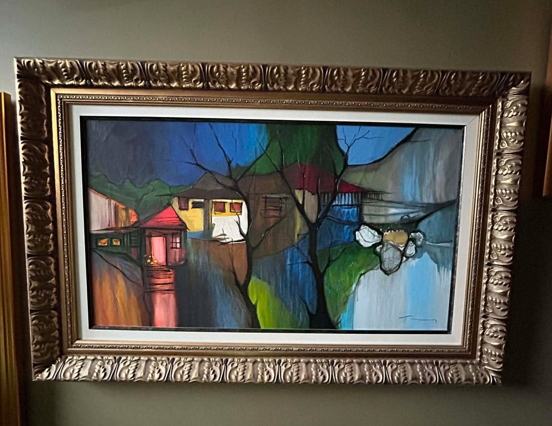 Itzchak Tarkay Haifa by sea: Itzchak Tarkay "Haifa by Sea" 19 1/2 x 34 1/4" Serigraph in color with hand embellishment on canvas. Signed in pigment lower right and numbered on verso. Gallery framed. COA, Appraisal. GB