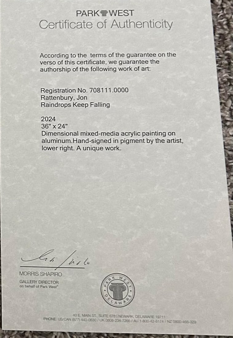 Jon Rattenbury Raindrops Keep Falling - 2