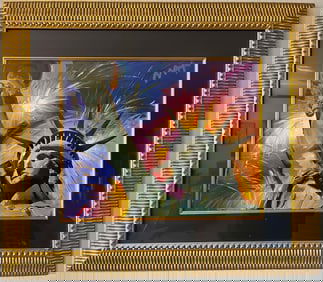 Peter Max Statue of Liberty Fireworks