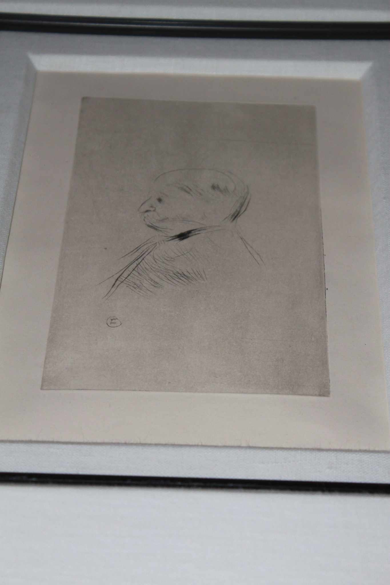 Portrait de Monsieur X: Henri De Toulouse'lautrec "Portrait de Monsieur X" 1898 3" x 2 3/4" Image size Drypoint on woven paper. Signed in the plate with the artist's monogram included in Maurice Joyant's Henri de