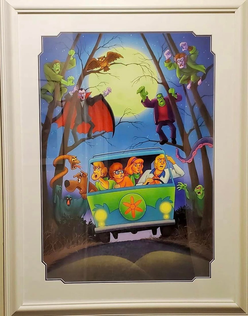 The Long and Haunted Road: Hanna-Barbera Studio "The Long and Haunted Road" 2004 30 1/2" x 21 1/4" image size Seriolithograph in color on wove paper. LE Gallery framed COA