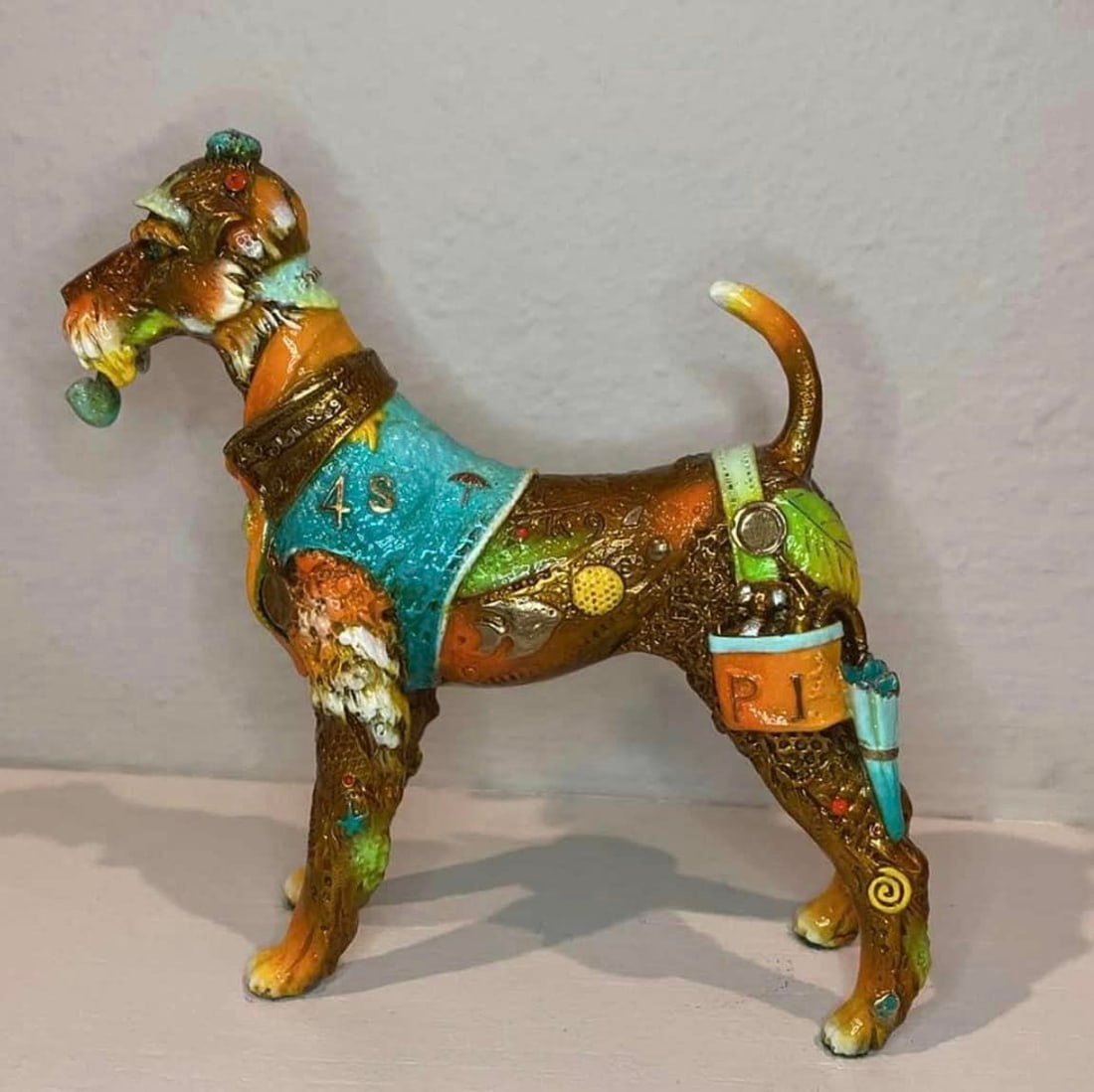 Sherlock: Nano Lopez "Sherlock" 5.50 x 5.00 x 2.00 Bronze Casting with hand applied patina LE #120/1800 2015 Size: in COA