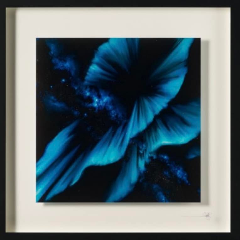 Falling Like the Star: Richard Rowan "Falling Like the Stars" This artwork is a hand-signed flatbed gicl?e on glass LE 195 Hand signed Framed 31.0in x 31.0in COA, Allow 4-3 weeks for delivery, VAT additional