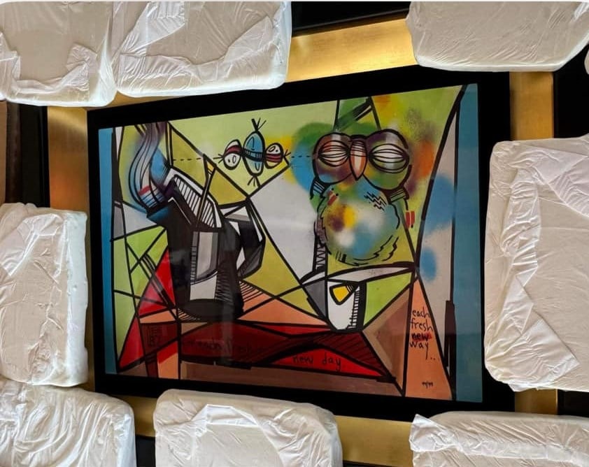 David Le Batard LEBO Fresh New Way: David Le Batard LEBO "Fresh New Way" 2022 14" x 21" image size Caldograph (digital multiple through dye-sublimation on wood). Hand-signed by the artist. LE 99 COA