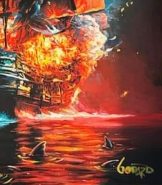 Michael Godard Sinking Fire UNIQUE - 3