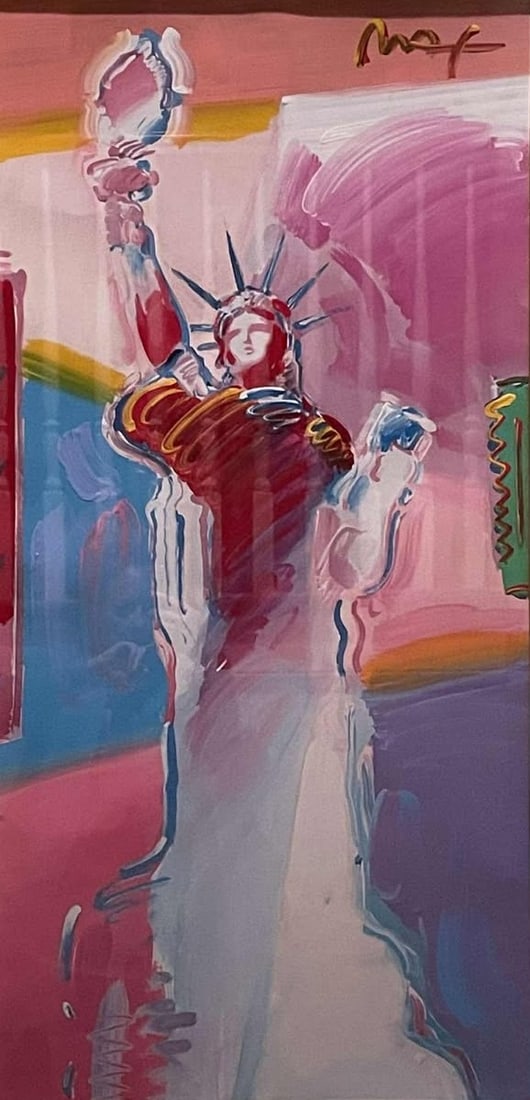 Peter Max Statue Liberty Unique - 2