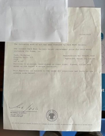 Nicholas Yust Evening Drift 3/3 Unique - 2