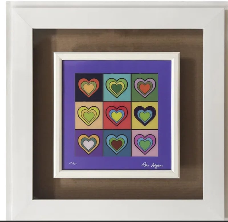 Ron Agam To Love Is to Live: Ron Agam "To Love Is to Live" 2018 14" x 14" image size Holographic and lenticular multiple in forth dimension. Hand-signed in pigment lower right by the artist. Gallery framed, COA, Appraisal.