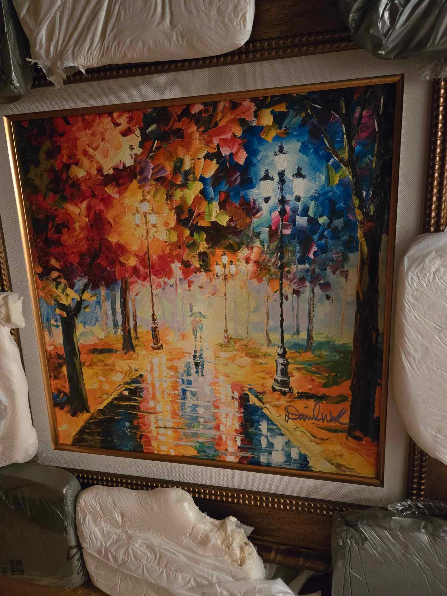 Daniel Wall You and Me: Daniel Wall "You and Me" 2017 18" x 18" image size Giclee in color with hand-embellishment on canvas. Hand-signed in pigment lower right by the artist. Gallery framed, COA, Appraisal