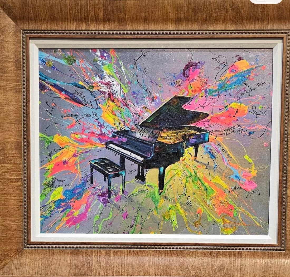 Jim Warren The Music Maker: Jim Warren "The Music Maker" embellished giclee 2022 LE