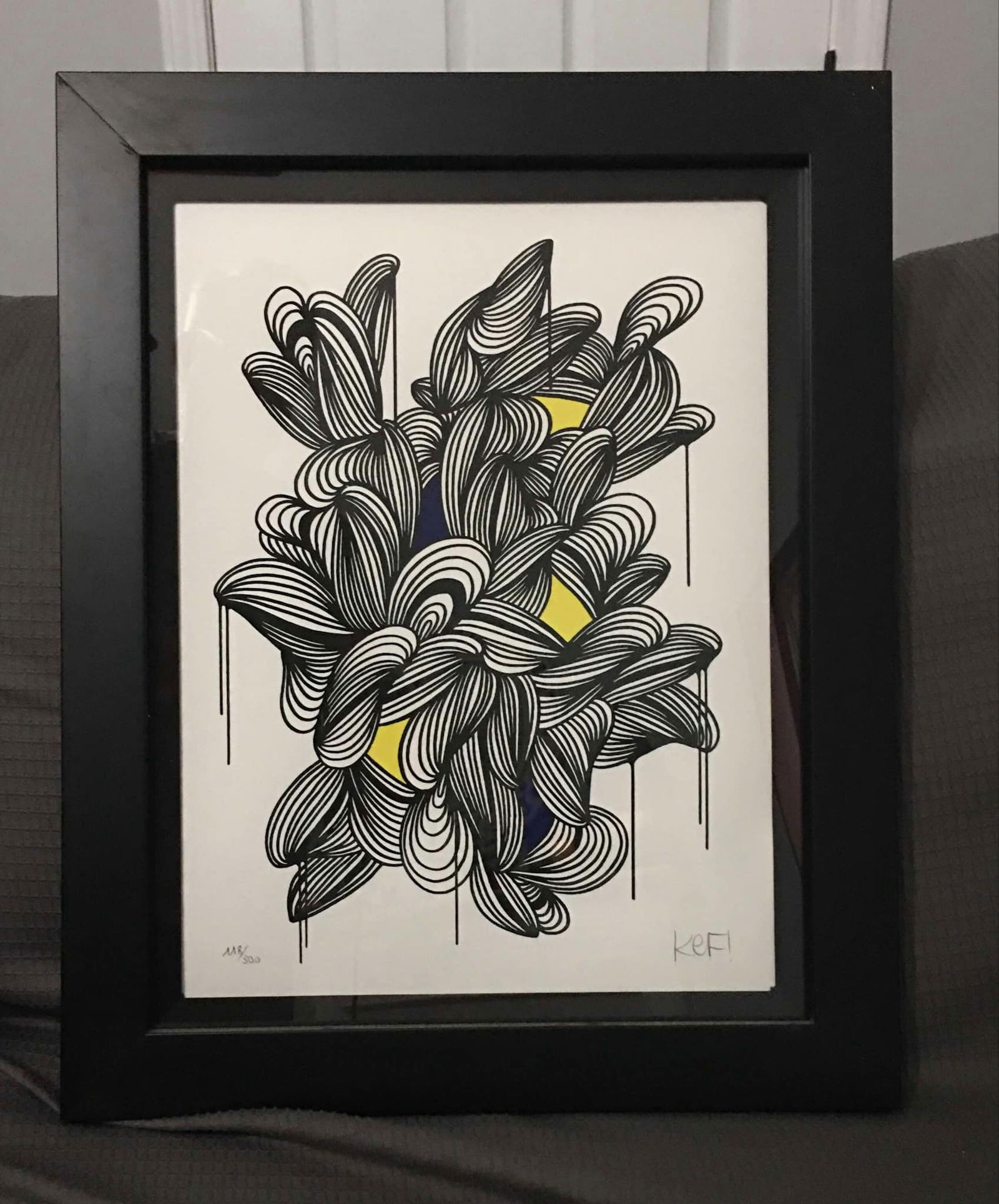 Kef! Storehouse of Good num 8: Kef! "Storehouse of Good #8" 1989 305mm X 410mm image size original screenprint in colors on 100% cotton paper. Hand signed by the artist lower right and numbered lower left.