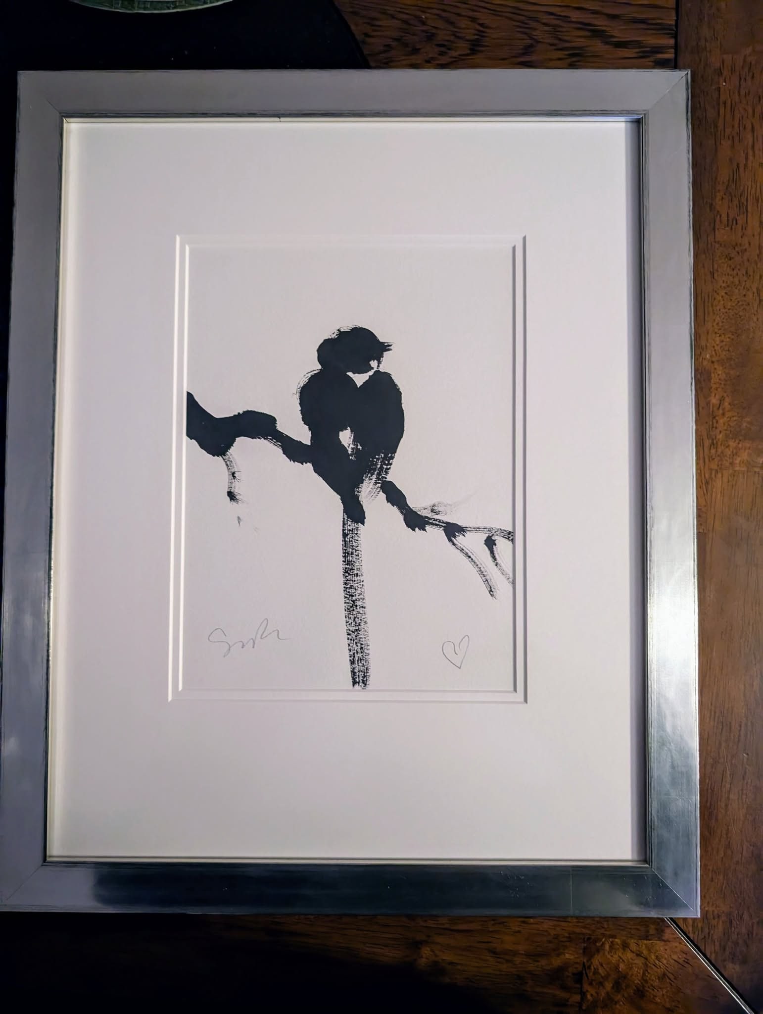 Simon Bull Bird Study small 1 Original: Simon Bull "Bird Study" Original 11.5" x 8.5" image size acrylic painting on on paper, COA