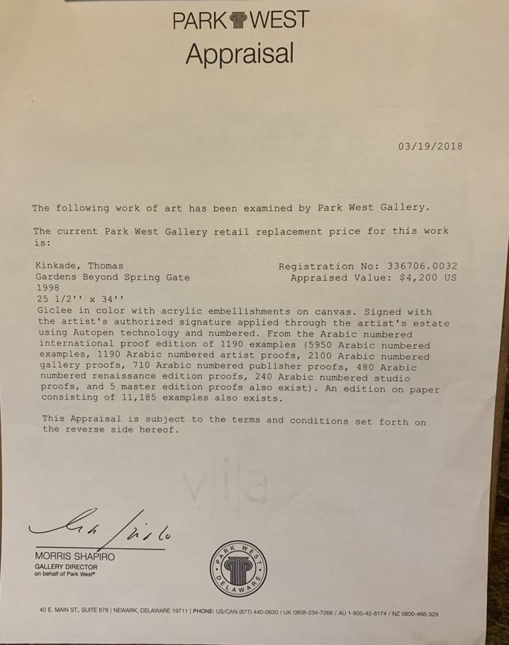 Thomas Kinkade Garden beyond Spring Gate - 2