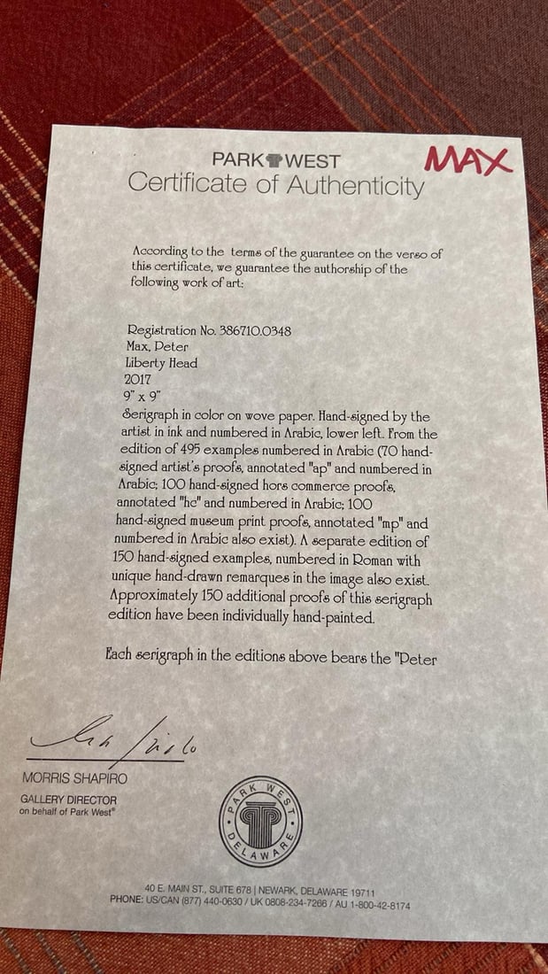 Peter Max Liberty Head - 2