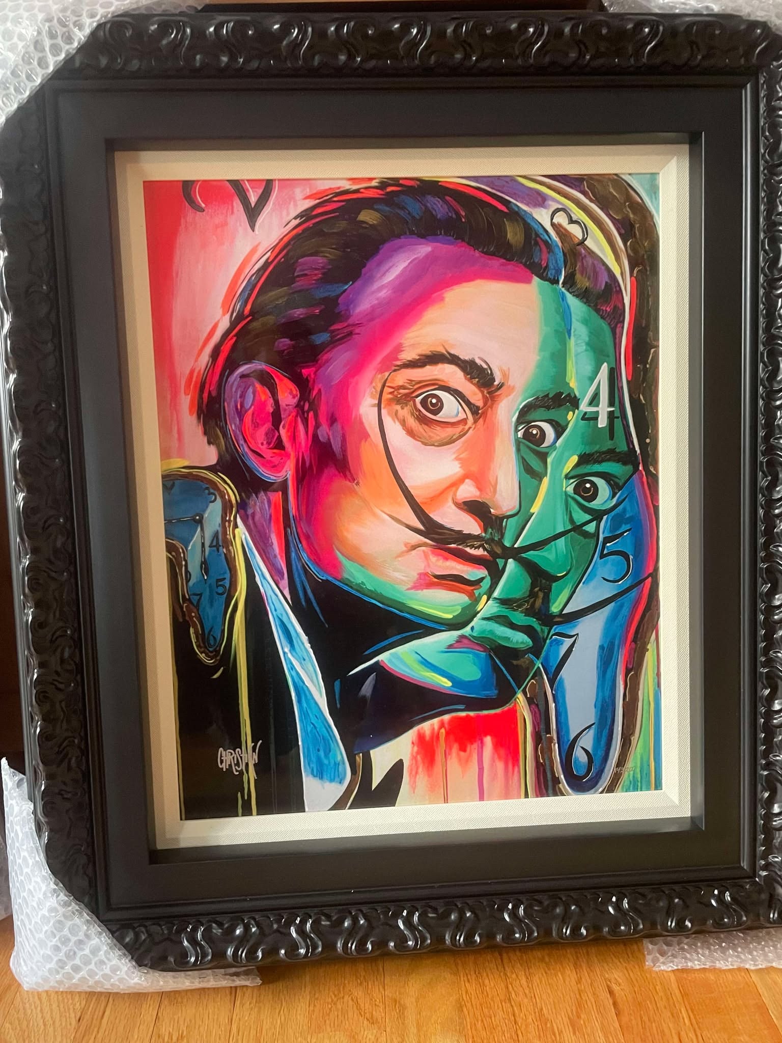 Christian Masot Dali: Christian Masot "Dali" 2023 20" x 16" image size Dye sublimation on aluminum. Hand-signed by the artist. Gallery framed, COA