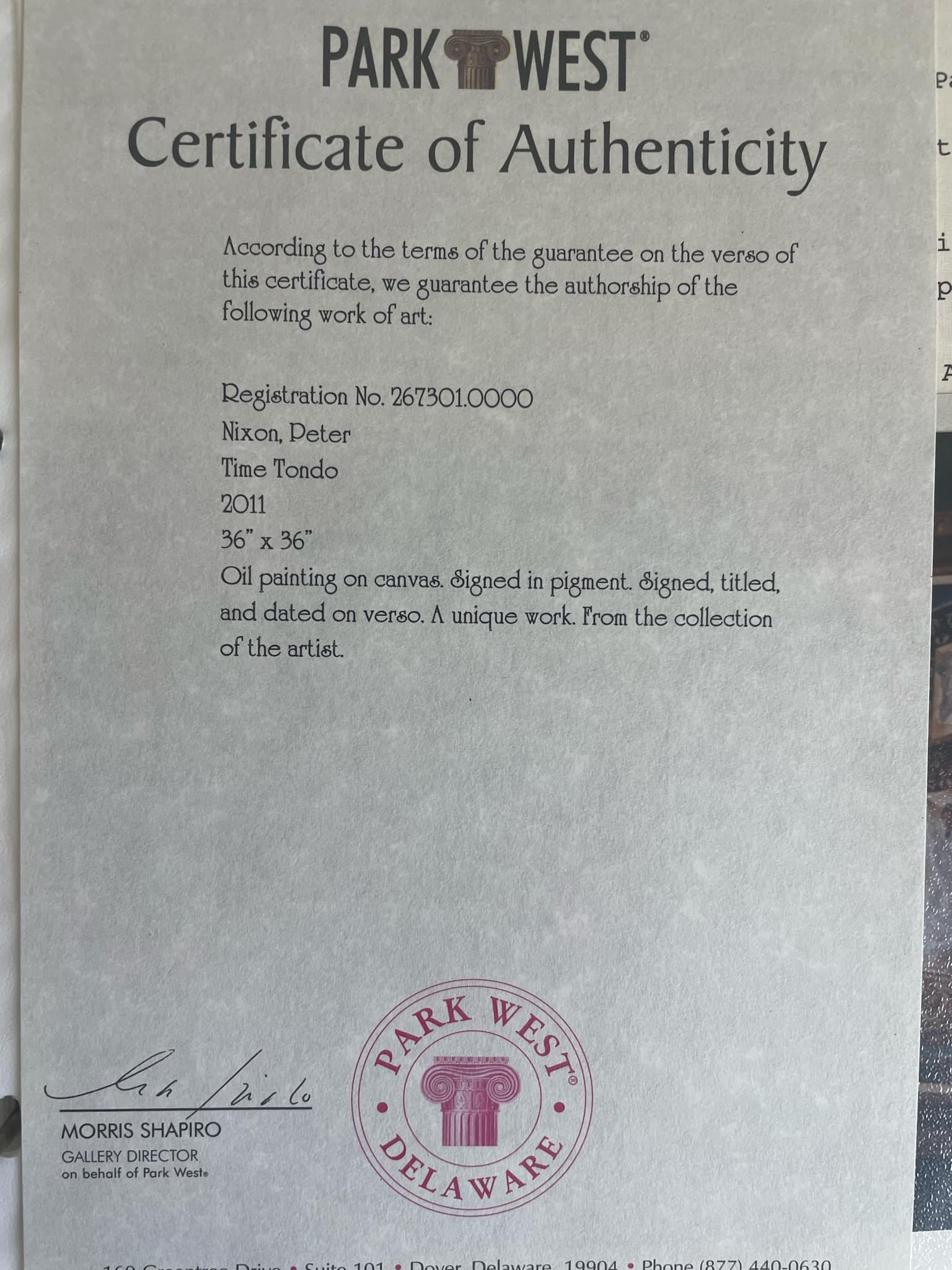 Peter Nixon Time Tondo - 2