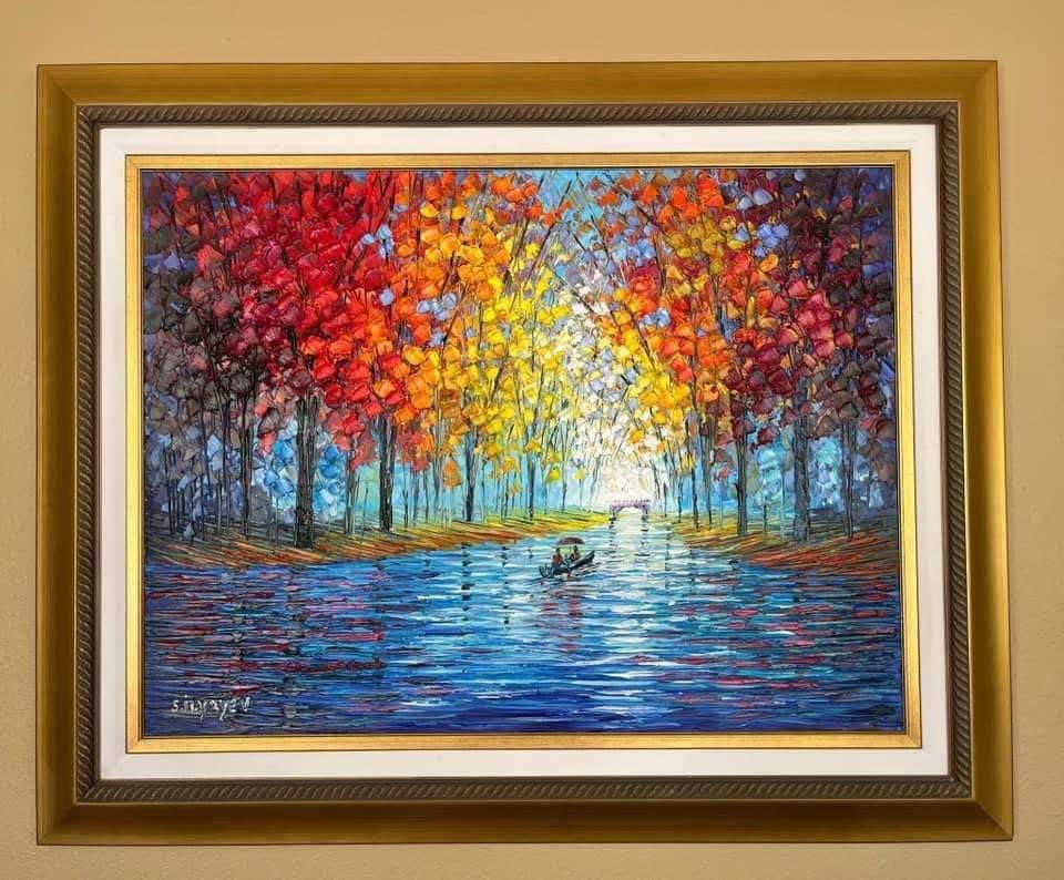 Slava Ilyayev "Easy Living" Unique: Slava Ilyayev "Easy Living" 2014 30" x 40" image size oil painting on canvas. Hand-signed in pigment lower left by the artist. A unique work. Gallery framed, coa, appraisal.