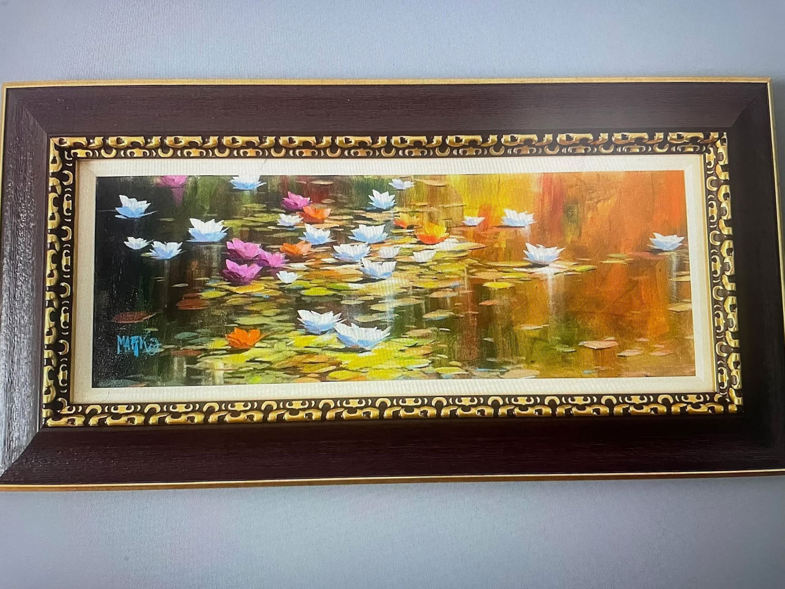 Marko Mavrovich "Beautiful Morning": Marko Mavrovich "Beautiful Morning" 2023 11 1/2" x 32" image size Acrylic painting on canvas. Hand-signed in pigment lower left by artist. Title and signed on the verso. A unique work. Gallery