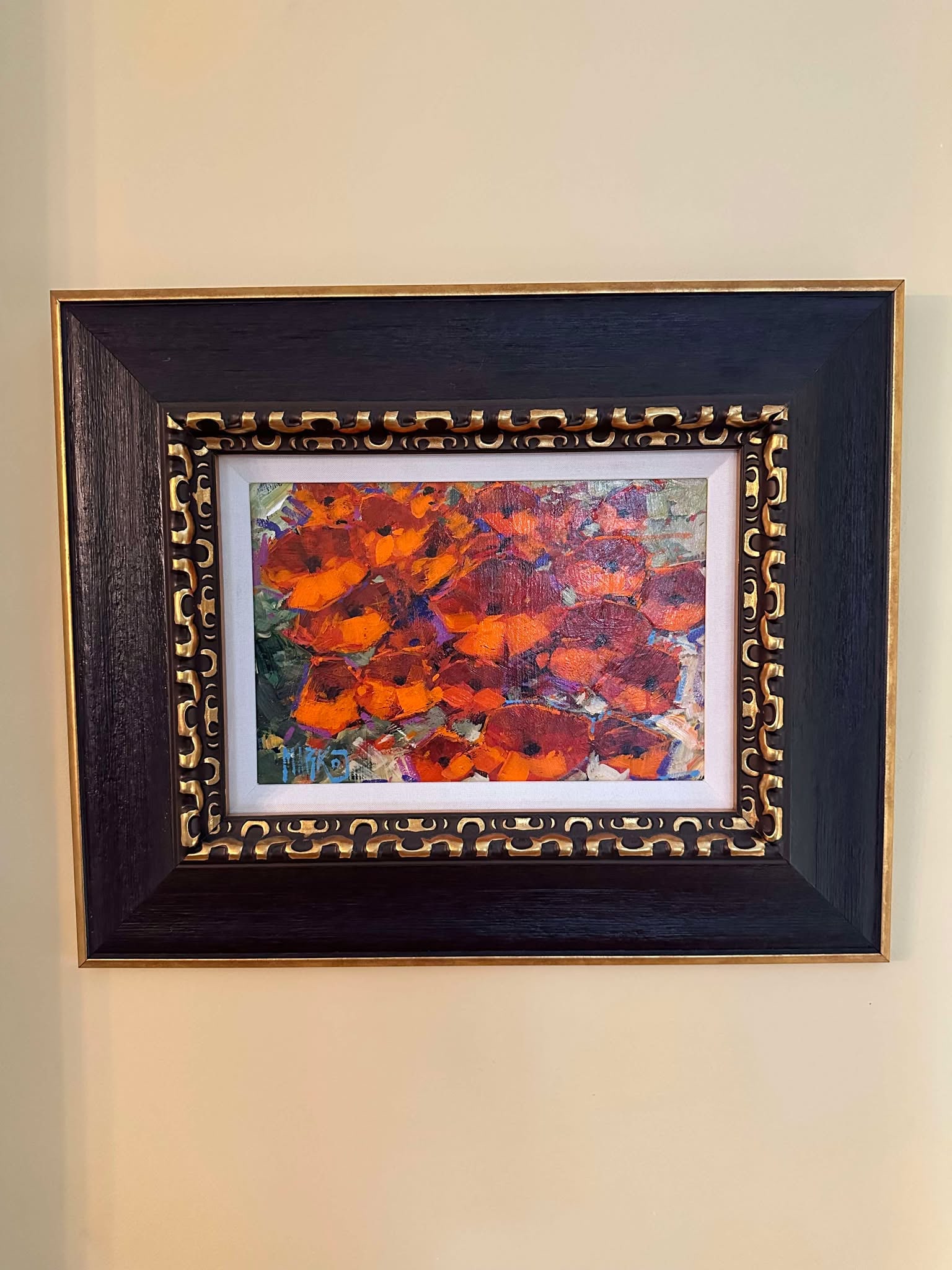 Marko Mavrovich "Smooth Poppy": Marko Mavrovich "Smooth Poppy" 2015 8 7/8" x 13" image size Acrylic painting on wood. Hand-signed in pigment lower left by the artist. Signed, titled and dated on the verso. A unique work. Gallery