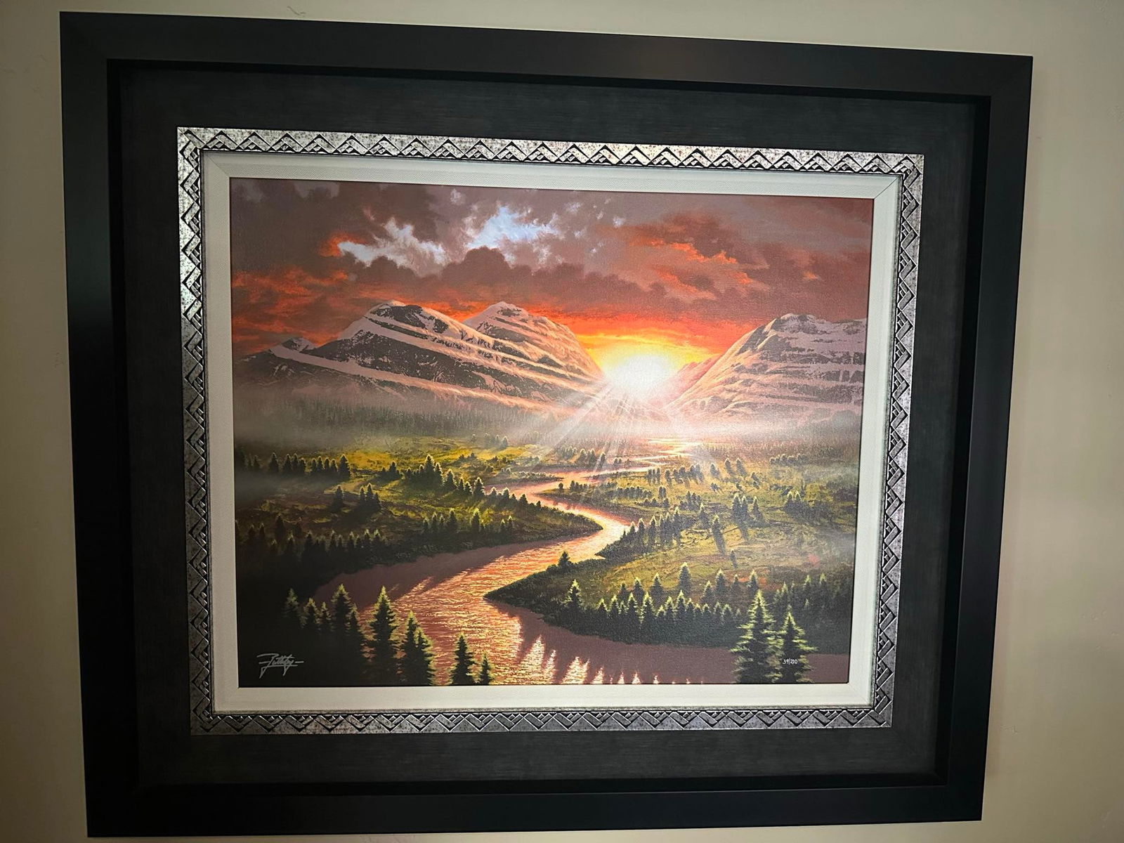 Jon Rattenbury "Heart of the Valley": Jon Rattenbury "Heart of the Valley" 2021 20" x 25" image size Giclee in color on canvas. Hand-signed by the artist. Gallery framed, COA, appraisal