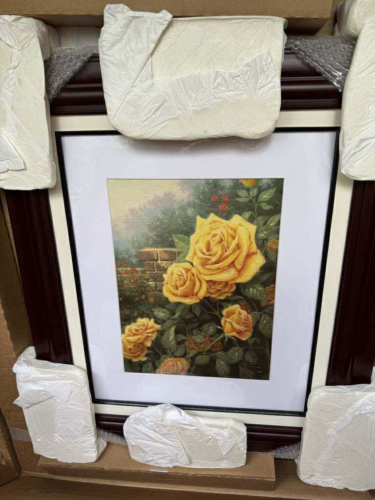 Thomas Kinkade "A Perfect Yellow Rose": Thomas Kinkade "A Perfect Yellow Rose" 2001 16" x 12" image size Offset lithograph in color on premium paper. Signed with the artist's DNA matrix signature authentication system and numbered. Gallery