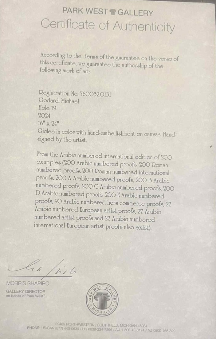 Michael Godard Hole 19 - 2