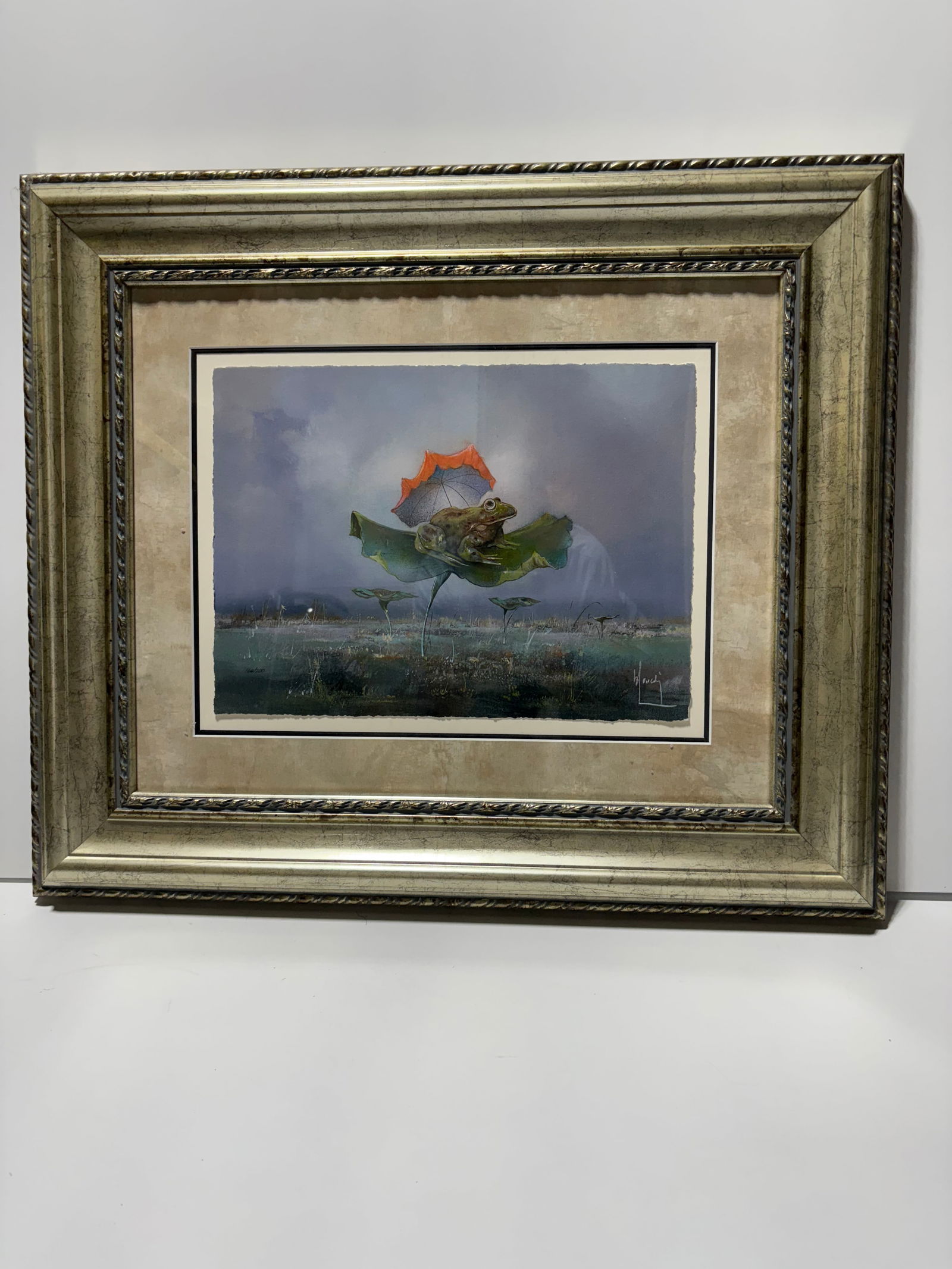 Louedin Bernard Les Vances: Benard Louedin"Les Vacances" 2021 10 1/4" x 14" image size Giclee in color on paper. Hand-signed by the artist. Gallery framed, COA. SEK